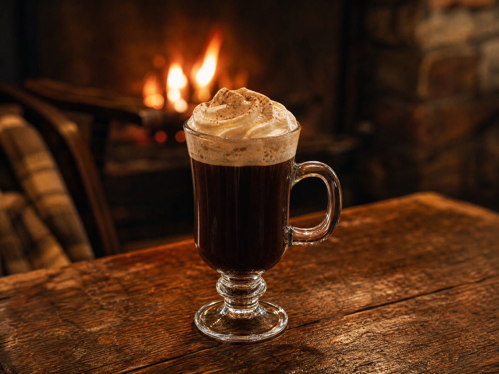Capa de Irish Coffee — imagem editorial do coquetel