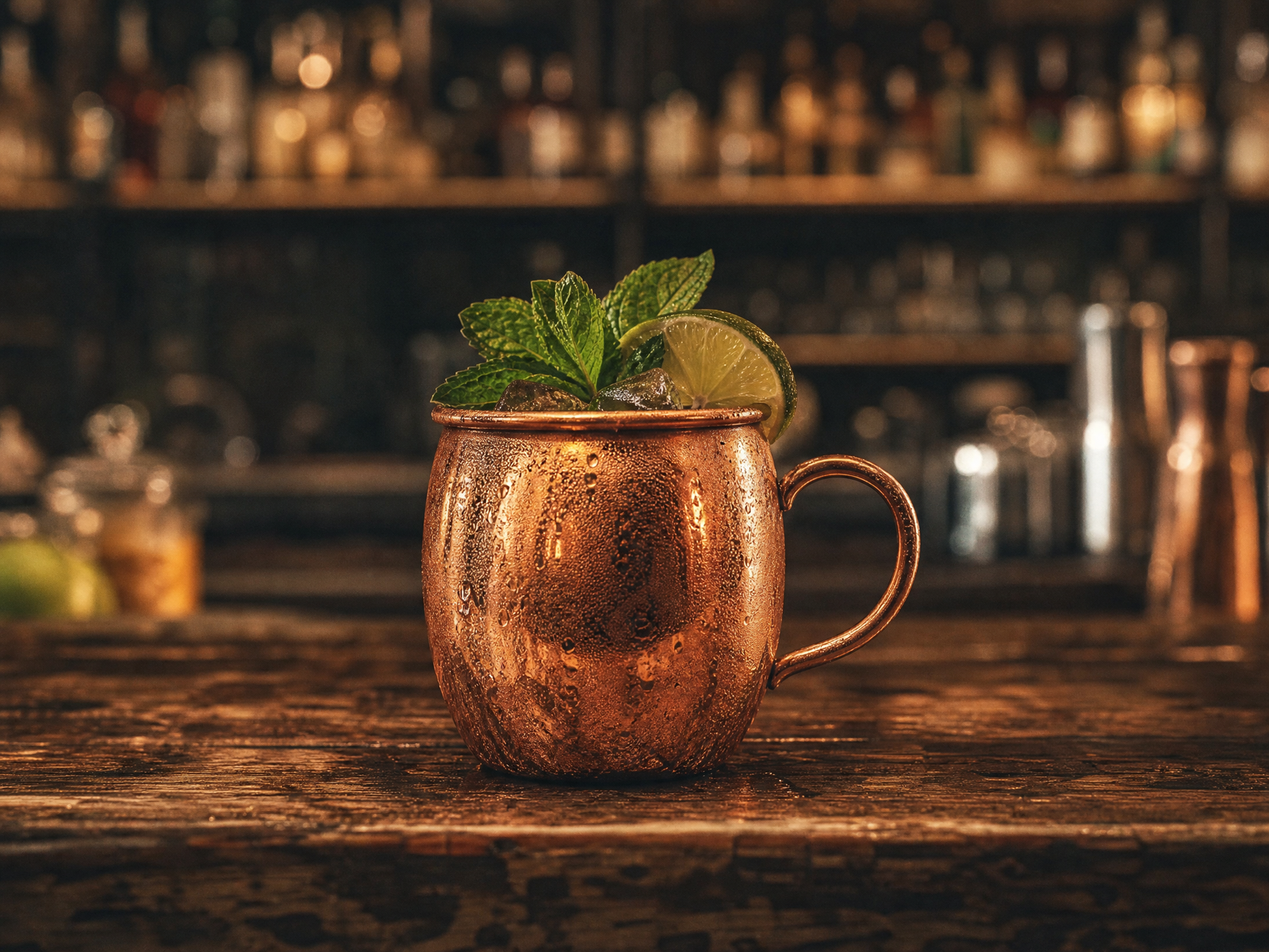 Capa de Moscow Mule — imagem editorial do coquetel