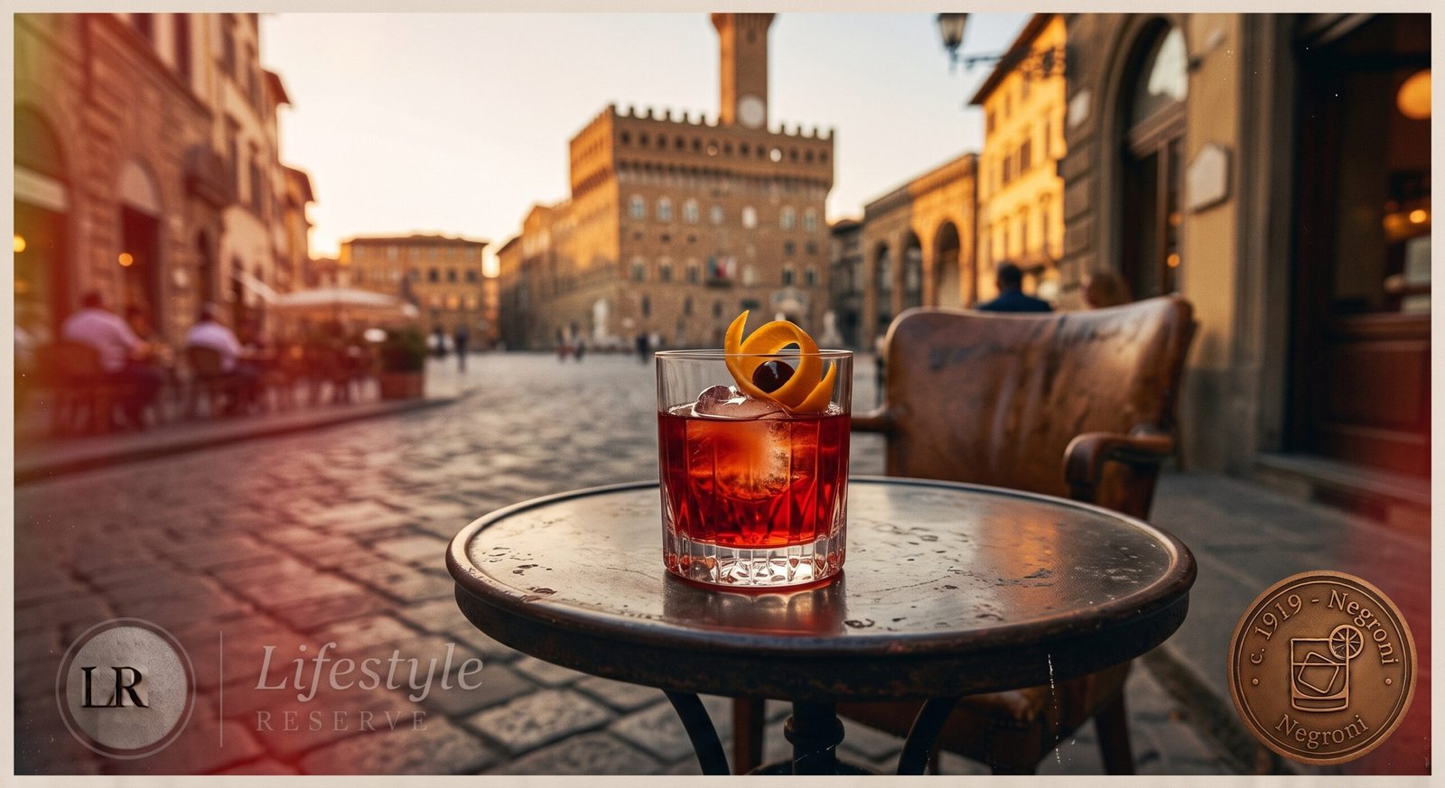 Capa de Negroni — imagem editorial do coquetel