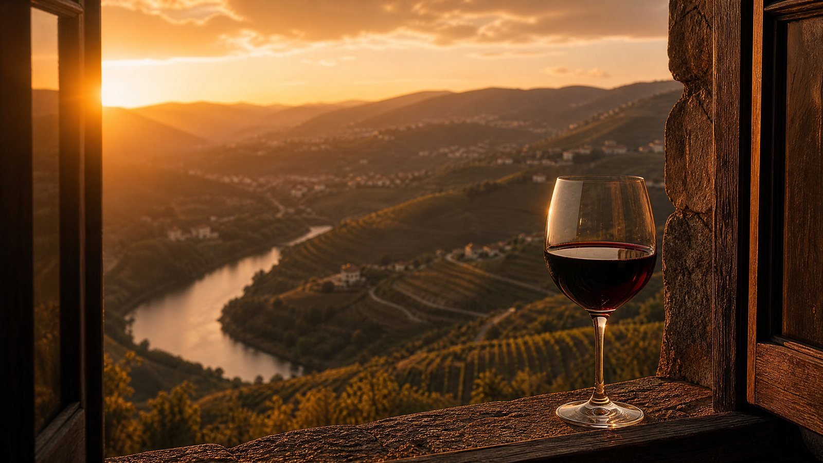 Tonéis de madeira em adega histórica do Vinho do Porto